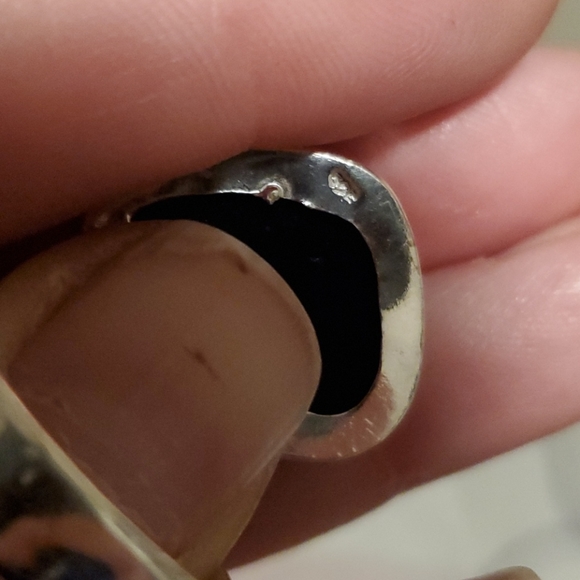 New Open Double Triplet Opal 925 Silver Ring. - Picture 6 of 7